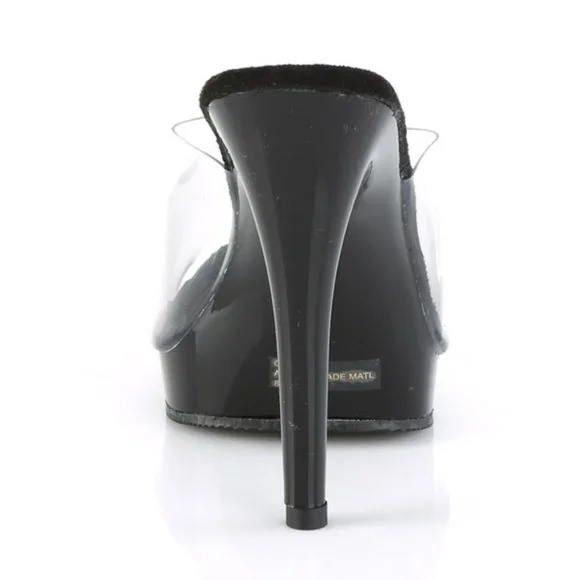 Platform Clear Comfort Width High Heel Shoes - Picture 5 of 5